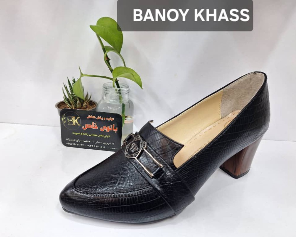  کفش مجلسی پاشنه چوبی 