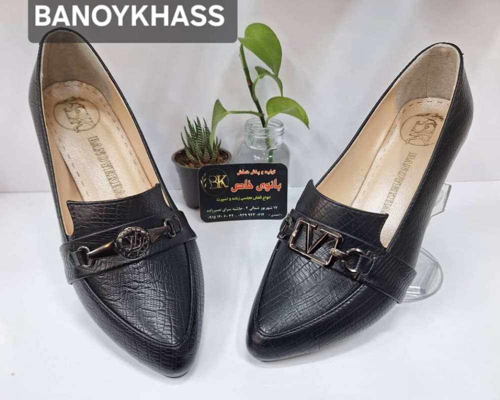  کفش مجلسی پاشنه چوبی 