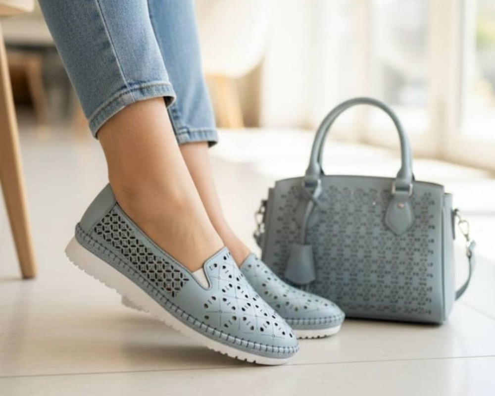  کفش زنانه چرم طبیعی تابستانی و چهارفصل 