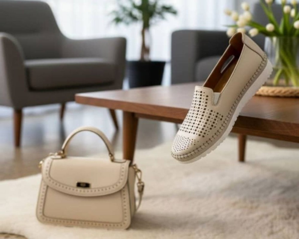  کفش زنانه چرم طبیعی تابستانی و چهارفصل 