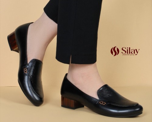پاشنه چوبی کد 83 دوخت قهوه ای