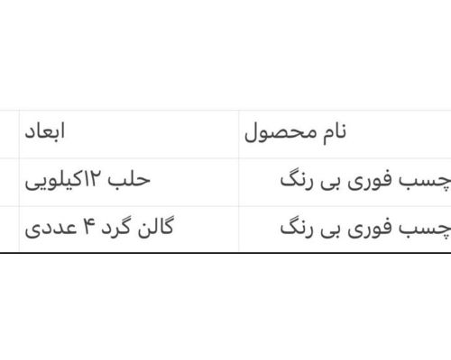 چسب فوری بی رنگ