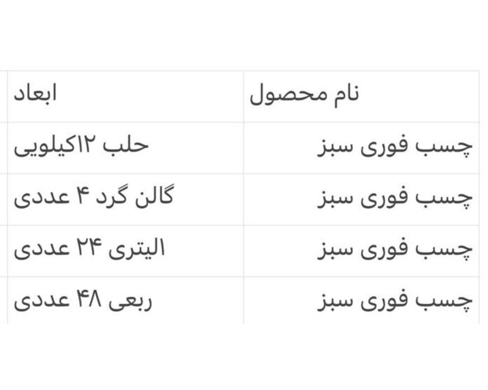  چسب فوری سبز 